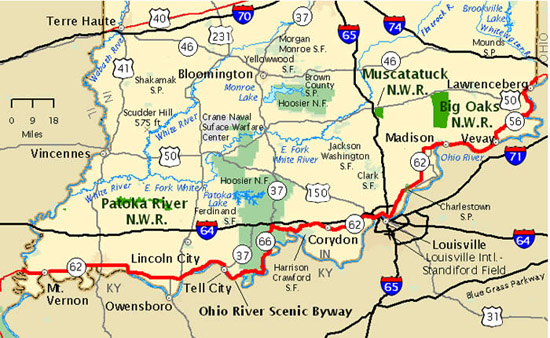 Ohio River Map With Cities Maps | Ohio River Scenic Byway